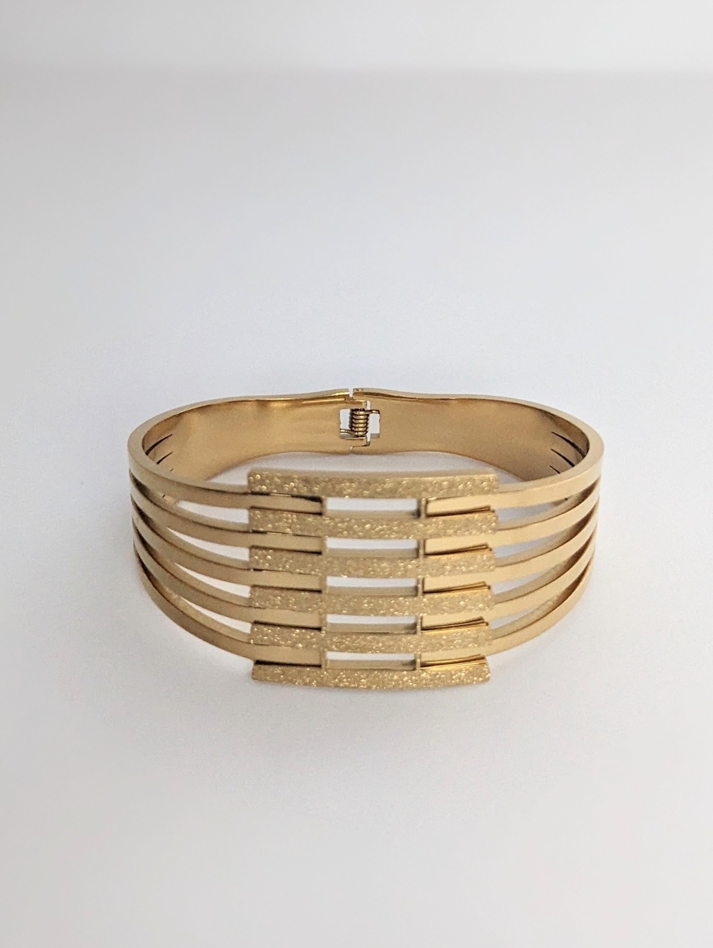 Textured Bars Cuff Bracelet